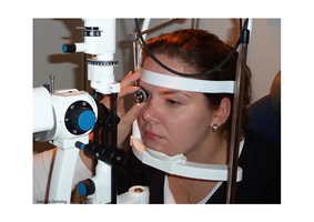 Slit lamp examination Gonioscopy